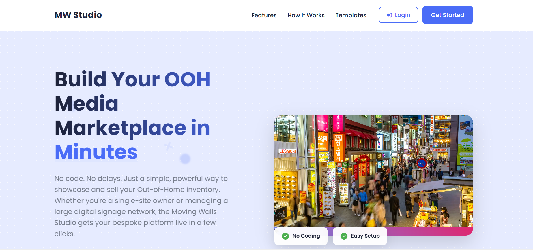 Moving Walls Studio Dashboard Screenshot